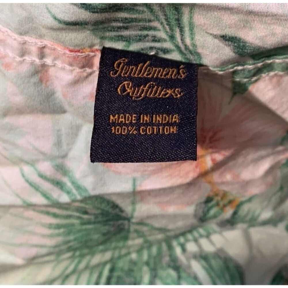 Hawaiian Hibiscus Beach Shirt Gentlemen’s Outfitters 100% Cotton Button Up M - Picture 5 of 14